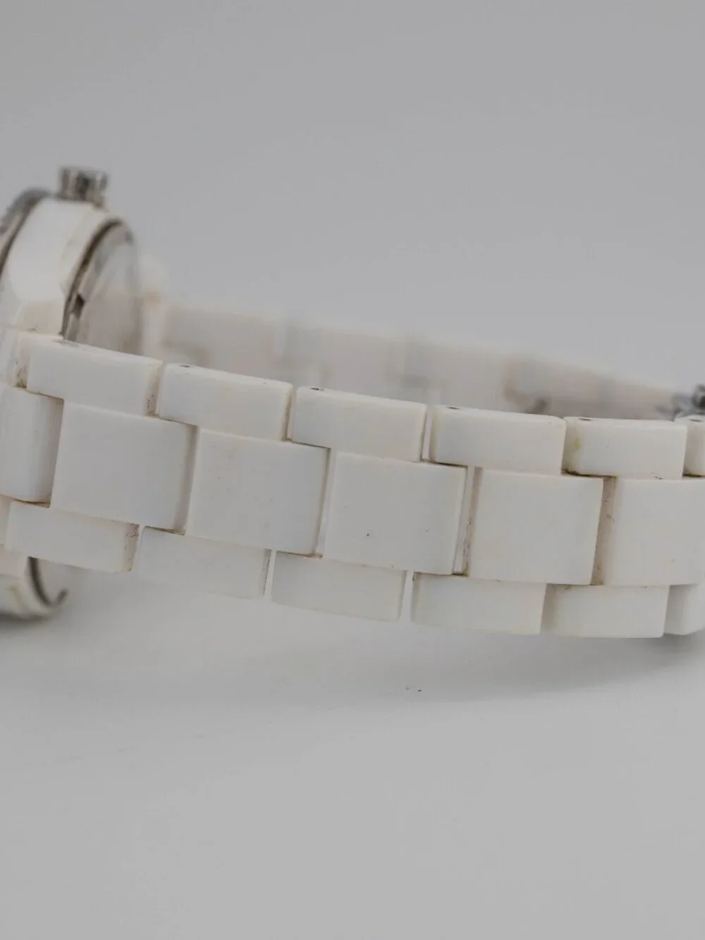 FOSSIL ES-2444 Stella Glitz White Resin Quartz Analog Women's Watch New Battery